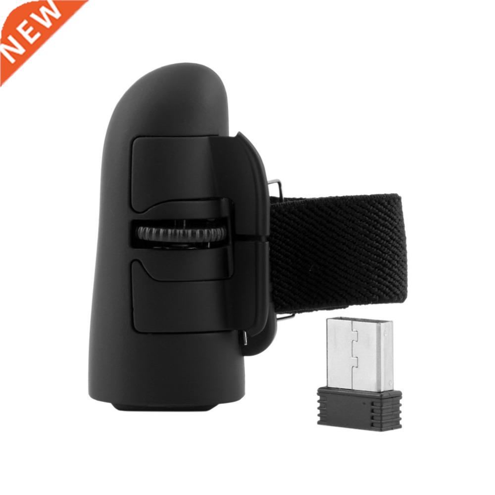 black 2.4GHz USB Finger Rings Optical Mouse 1200Dpi For PC L