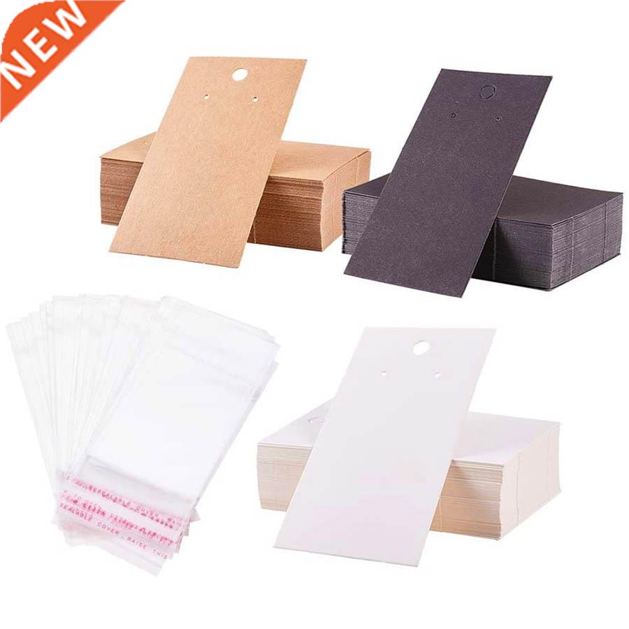 50pcs 5x9cm Kraft Paper Card with Self-Adhesive Bags Blank C