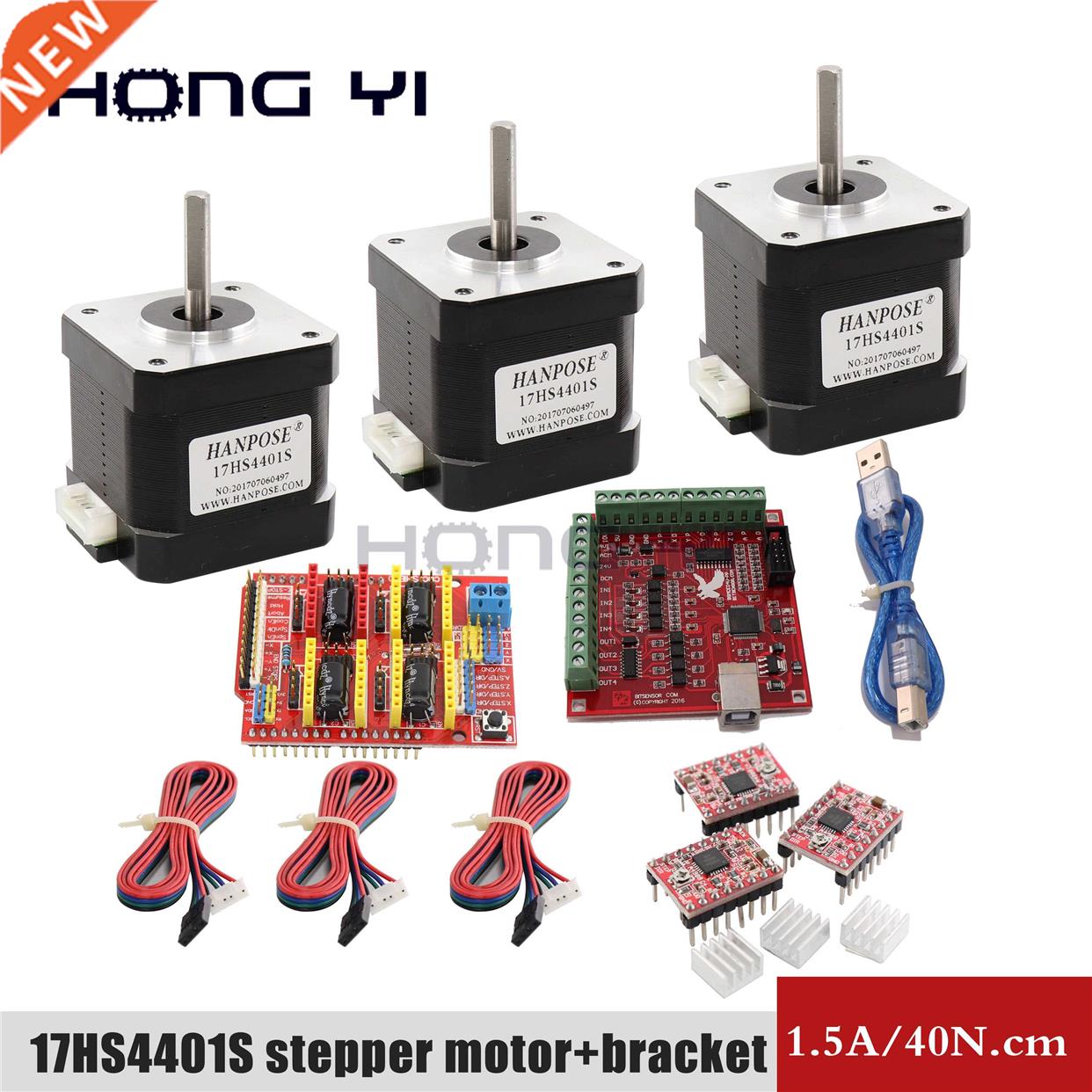 42 motor 17HS4401S + NEMA17 CNC shield +  driver expansion