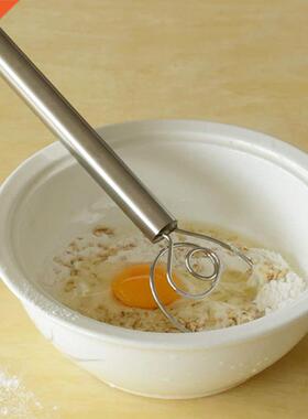 1PC Stainless Steel Egg Beater Flour Dough Whisk Stirrer