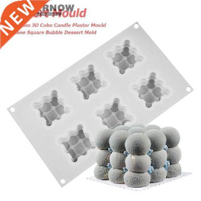 6 Cavtes 3D  Slcone Mould Non-stck Bakng Bubble