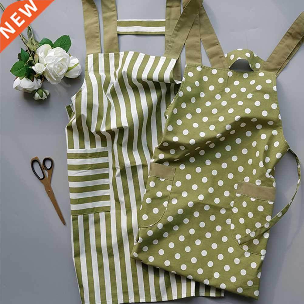 Kitchen Apron Fashion Stripe Wave Point Apron Women Girls