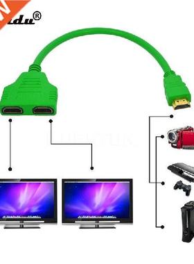 kebidu 1 to 2 HDMI-compatible Splitter Adapter Male to