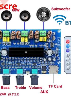 2*60W+100W Bluetooth-Compatible TPA3116D2 Power Subwoofer Am