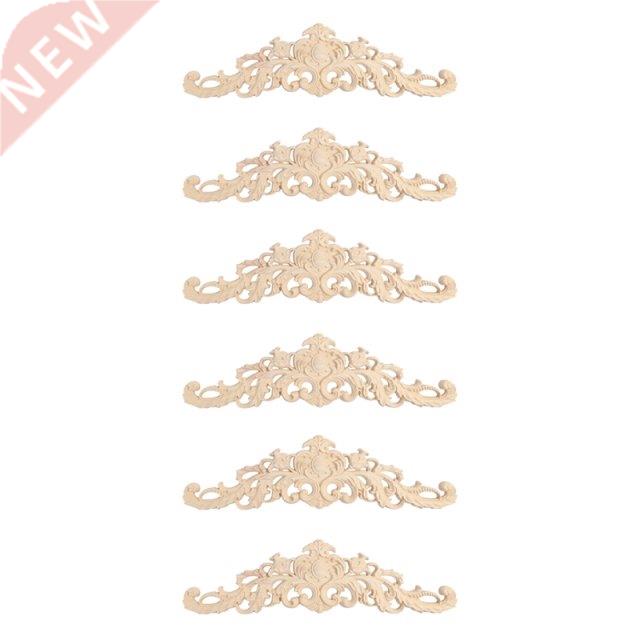 6Pcs Wood Decorative Long Carved Onlay Applique Furniture Co