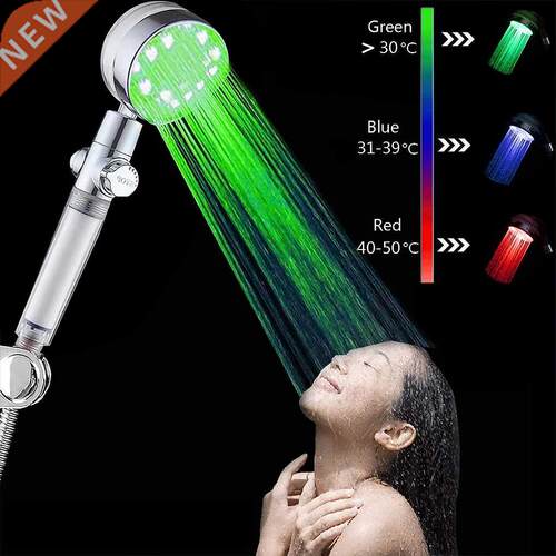 Bathroom Accessories Shower Head Automatic LED 60 Degree