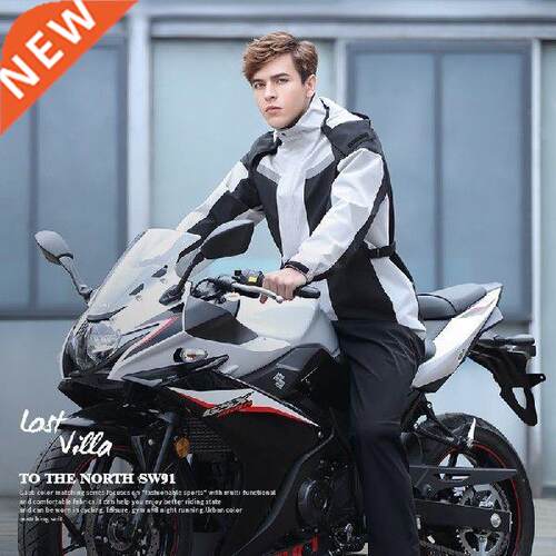Riding Outdoor Raincoat Men Waterproof Motorcycle Black