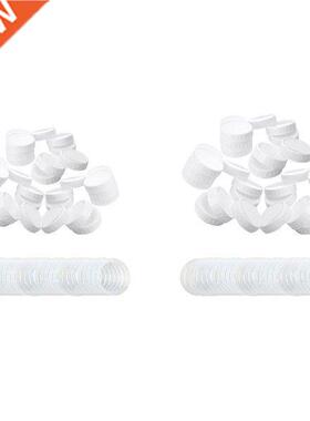 30 Pieces White Mason Jar Lids Spare Parts with Seals Rings