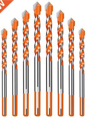 10 Pcs Triple-cornered Masonry Drill Bit Set Multifunctional