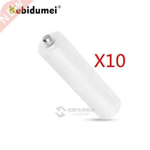 Kebidumei 10Pcs AAA to AA Size Cell Battery Converter Adapte