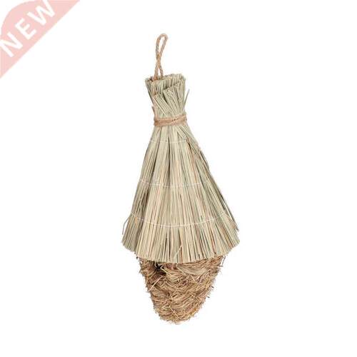 Bird House Grass Bird Hut Handmade for Birds Outdoor Cozy Re