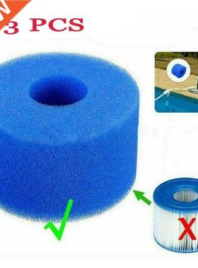 3PCS for Intex Pure Spa Reusable/Washable Foam Hot Tub Filte