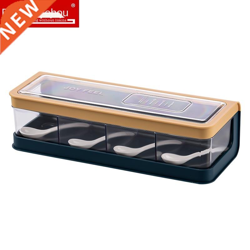 Kitchen Spice Box Multi-Grid Salt MSG Condiment Dispenser
