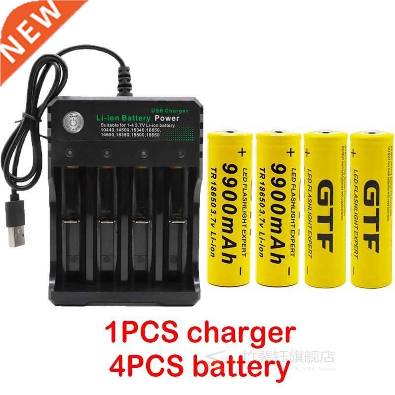 100% New 18650 battery .7V 9900mAh rechargeable lion batter