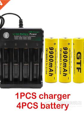 100% New 18650 battery .7V 9900mAh rechargeable lion batter