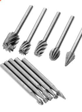 10Pcs 1/8 HSS Routing Router Drill Bits Set for Dremel Carbi