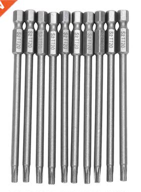 10pcs 100mm Length 1/4 inch Hex Shank T20 Torx Security Scre