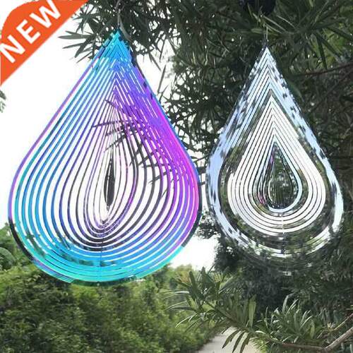 Outdoor 3D Stanless Steel Water Drop Sd Wnd Spnner