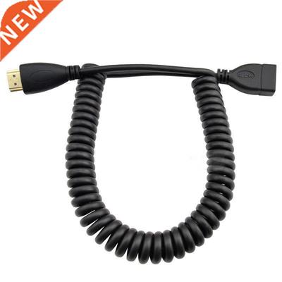 8FT 2.5M HDMI A male To female Spiral Coiled extension Cable