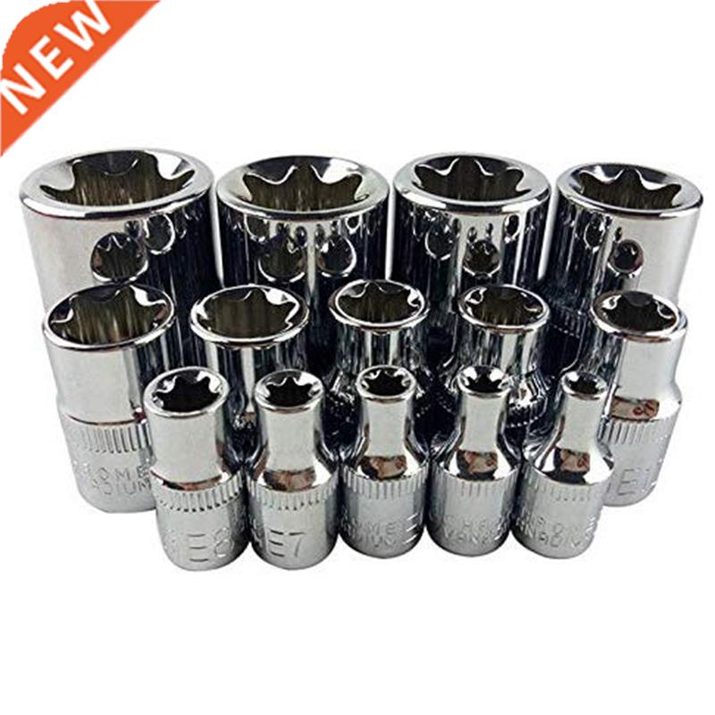 14Pcs/Set E Torx Star Female Bit Socket Set 1/2inch 3/8inch