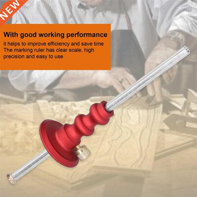 KKMOON Woodworking Scriber Ruler 0-200mm Wood Marking Gauge