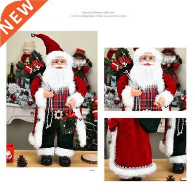 Xmas Santa Claus Figurines Standing Santa Claus Doll Statues