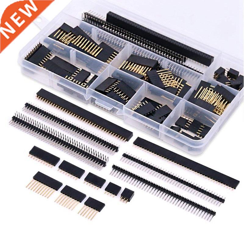 112Pcs 2.54mm Male and Female Pin Header Connector Assortmen