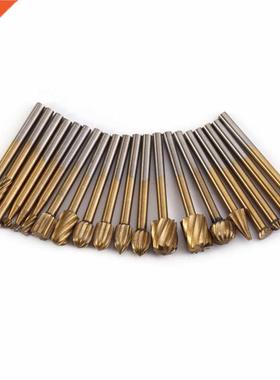 20PC Milling Burrs Cutter Set Rotary Tools HSS Burrs Rotary