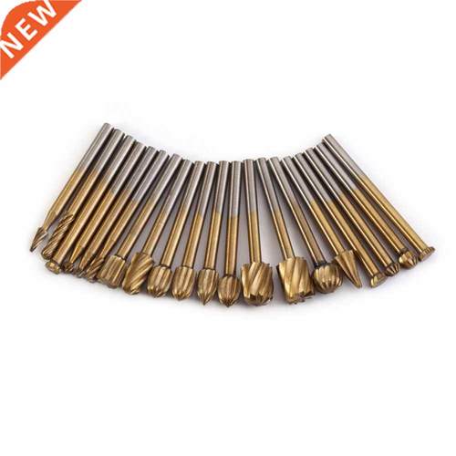20PC Milling Burrs Cutter Set Rotary Tools HSS Burrs Rotary
