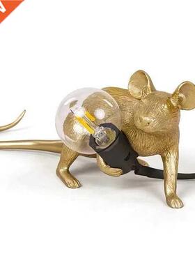 Mouse lamps Resin Animal Rat Mouse Table lamp be night dorm