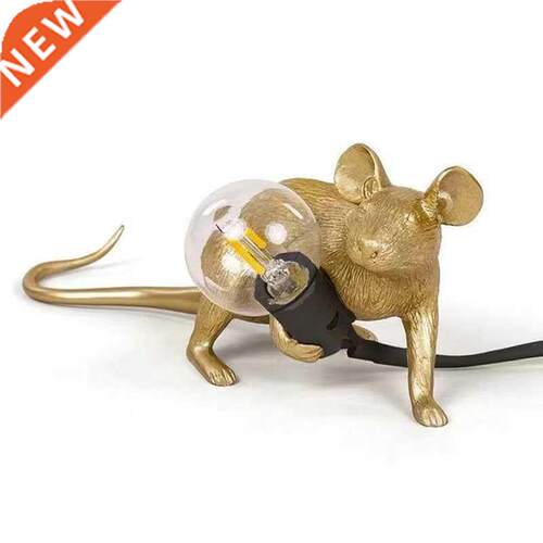Mouse lamps Resin Animal Rat Mouse Table lamp be night dorm