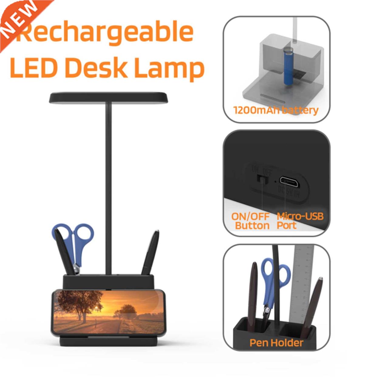 LED Table Lamps Dimmable Study Desk Lamps Children Kids USB