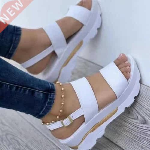 2022 Fashion Wedge Female Platform Buckle Strap Sreet Summer