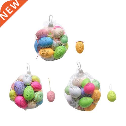 DIY Plastic Easter Egg Kit 20 Pcs Handmade Color Painted Egg