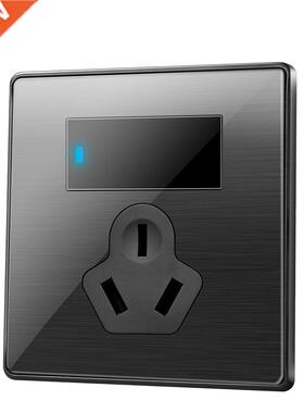 Standard 1 Gang power plug pop socket 16A wall Black stainle