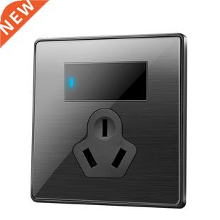 Standard 1 Gang power plug pop socket 16A wall Black stainle