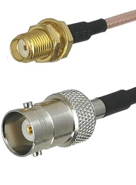 1Pcs RG16 SMA Female jack Bulkhead Nut to BNC Female jack C