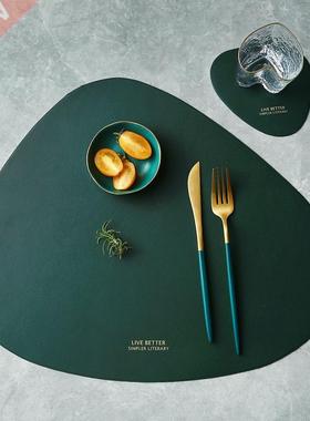Leather Pads Nordic Creatives Dinette mat Triangle