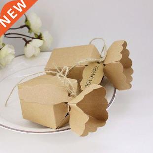 10Pcs DIY Chocolate Packaging Boxes White Gift Bag Vase