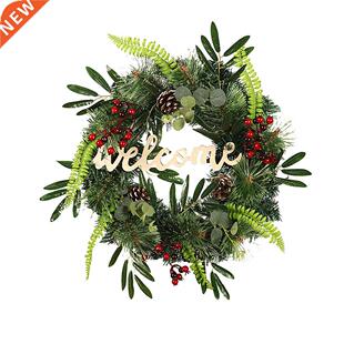 Christms Wreth rtificil Pine Lef Welcome Grlnd For