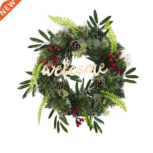 Christms Wreth rtificil Pine Lef Welcome Grlnd For