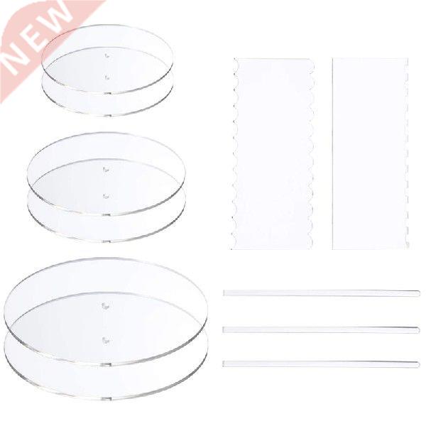 Acrylic Round Cake Disk Set - Cake Discs Circle Base Boards