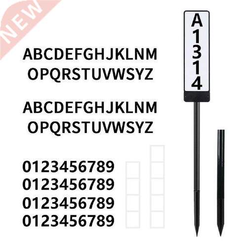 Driveway Easy Install House Number Yard Ground Stake Wall