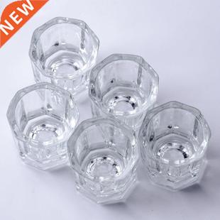 Crystal Glass Powder Liquid Nail Cup Dappen Dish Lid Bowl Cu