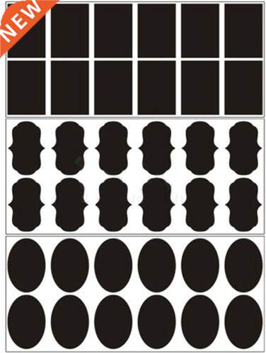 36Pcs  Chalk Pen Chalkboard Sticker Labels Vinyl Kitchen