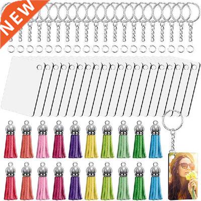 Sublimation Keychain Blank Rectangle, Blank Tassel Key Ring