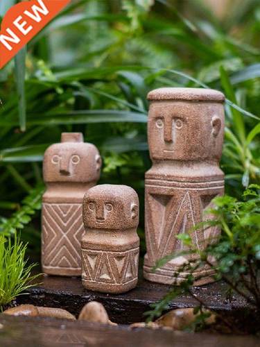 Ancent Style Statue Decoraton Geometrc Art mtatng