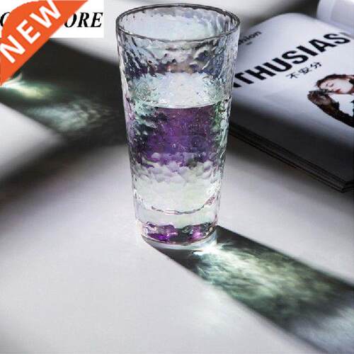 300-500ml Colorful Transparent Hammer Glass Cup