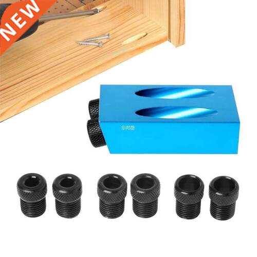 Pocket Hole Jig Kit 6/8/10mm 15 Degree Angle Adapter Drill G