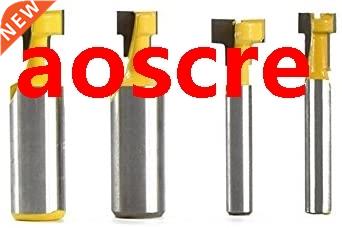 4pcs/set T-Slot Milling Cutters 2pcs 1/2 shank router bit +2